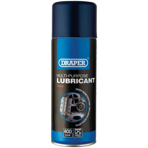 Draper Multi Purpose PTFE Lubricant Spray 400ml