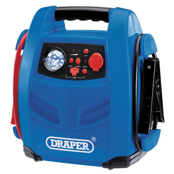Draper JS800 Emergency Jump Starter, Powerbank and Air Compressor 12v