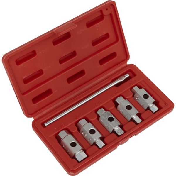 Sealey AK659 6 Piece Drain Key Double Ended Set